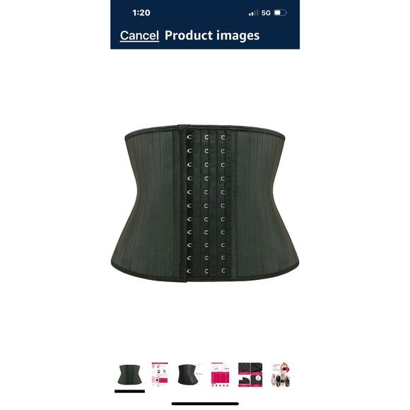 Short Torso Waist Trainers Cincher Corset Underbust Body Shaper Latex Sport G... - Picture 10 of 11